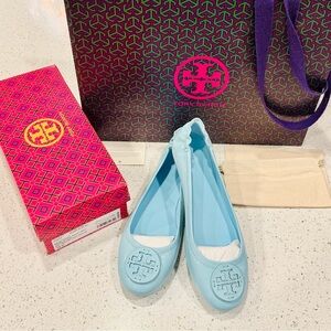 NIB🩵 Tory Burch 🩵 Minnie Travel Ballerina Flat🩵Women’s Size 10.5